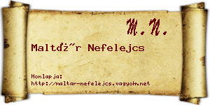 Maltár Nefelejcs névjegykártya